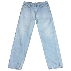 Vintage Levis Jeans Mens 38 x 32 Blue Relaxed Straight 550 Work USA Made Red Tab